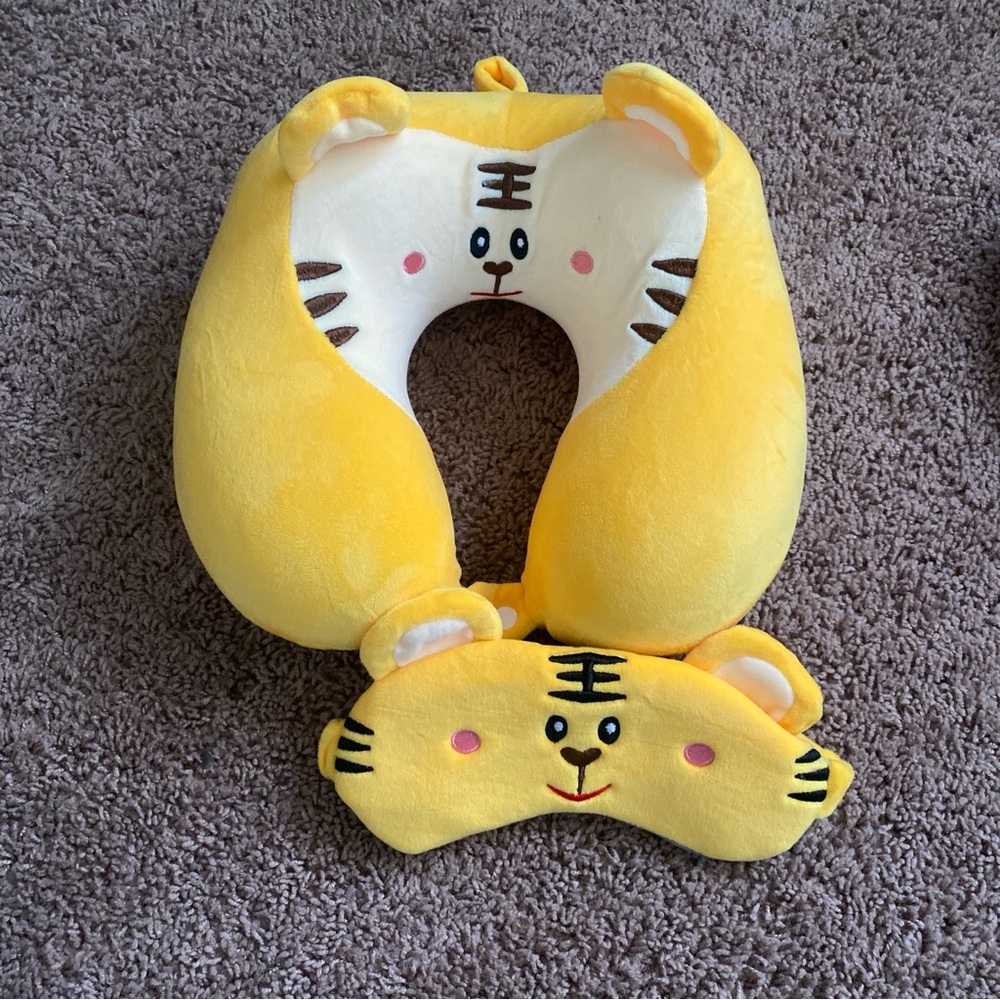 Kids Travel Pillow and Eye Mask